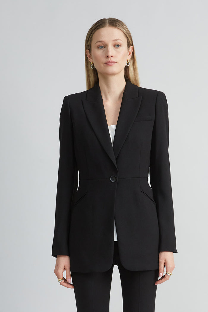 Elie Tahari Single Button Blazer Black