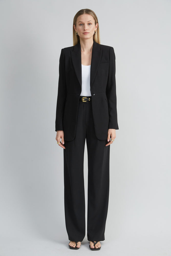 Elie Tahari Single Button Blazer Black