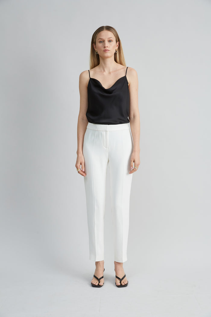 Elie Tahari Slim Crepe Inseam Pant FOAM