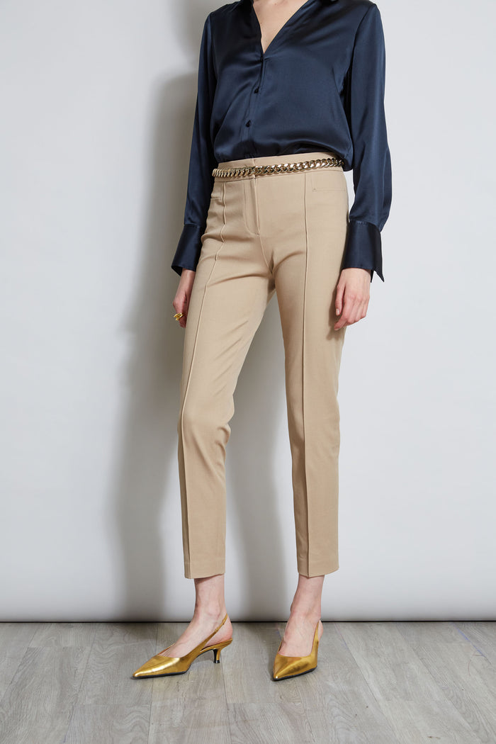 Elie Tahari Slim Pintuck Pant RATTAN