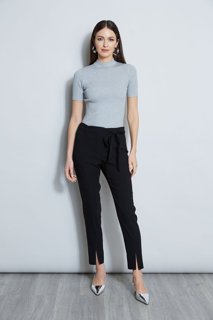 Elie Tahari Slim Sash Pant BLACK