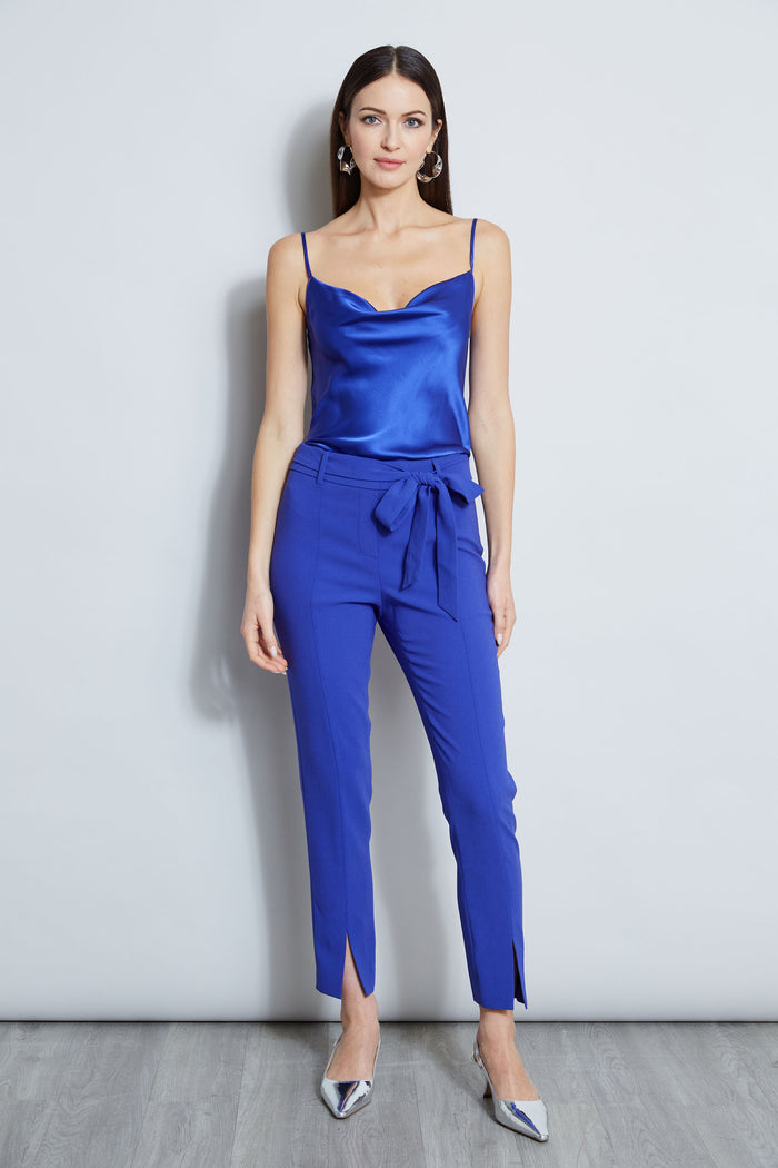 Elie Tahari Slim Sash Pant LAPIS