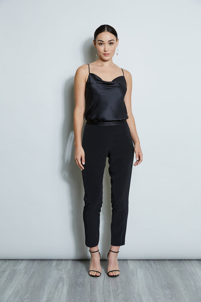 Elie Tahari Slim Tuxedo Pant BLACK