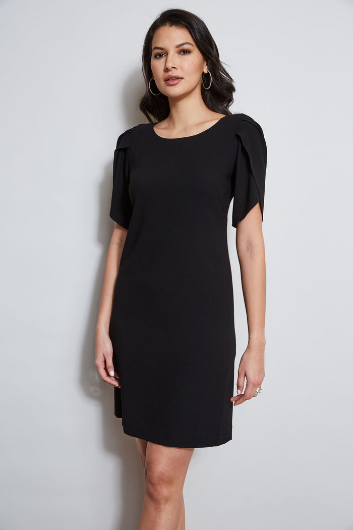 Elie Tahari Slit Sleeve Dress BLACK
