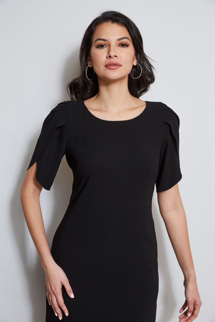 Elie Tahari Slit Sleeve Dress BLACK