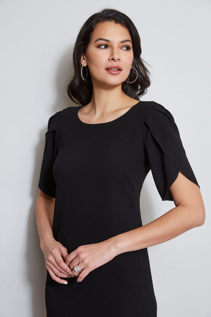 Elie Tahari Slit Sleeve Dress BLACK