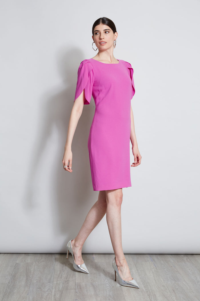 Elie Tahari Slit Sleeve Dress PEONY