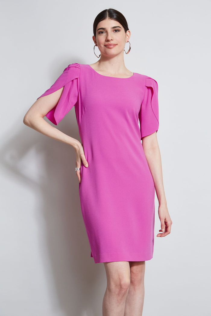 Elie Tahari Slit Sleeve Dress PEONY