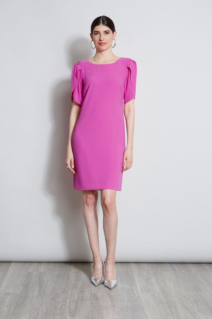 Elie Tahari Slit Sleeve Dress PEONY