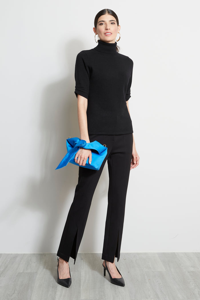 Elie Tahari Small Satin Knot Handbag PERSIAN BLUE