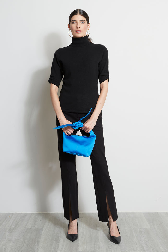 Elie Tahari Small Satin Knot Handbag PERSIAN BLUE