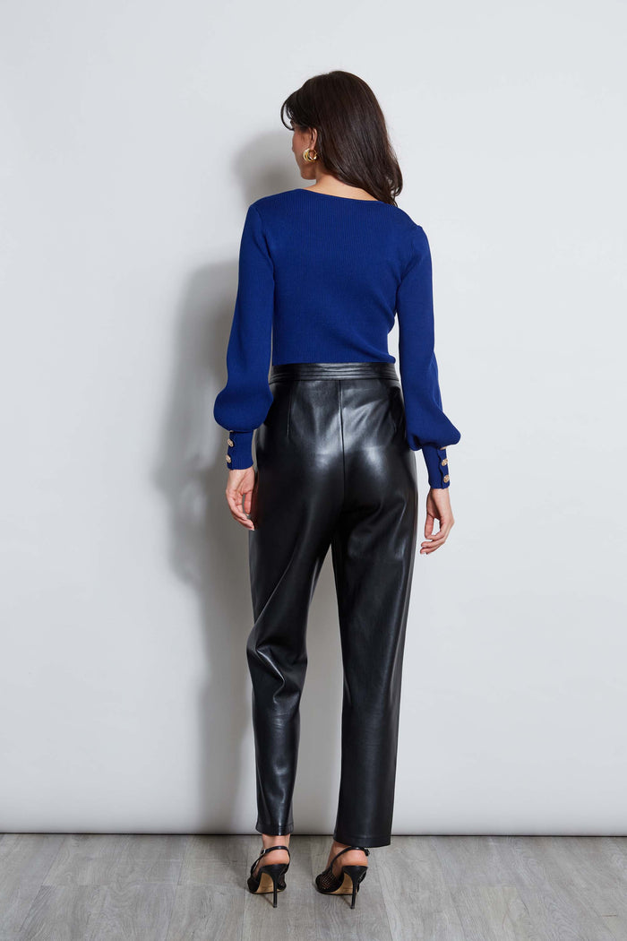 Elie Tahari Square Neck Sweater TWILIGHT