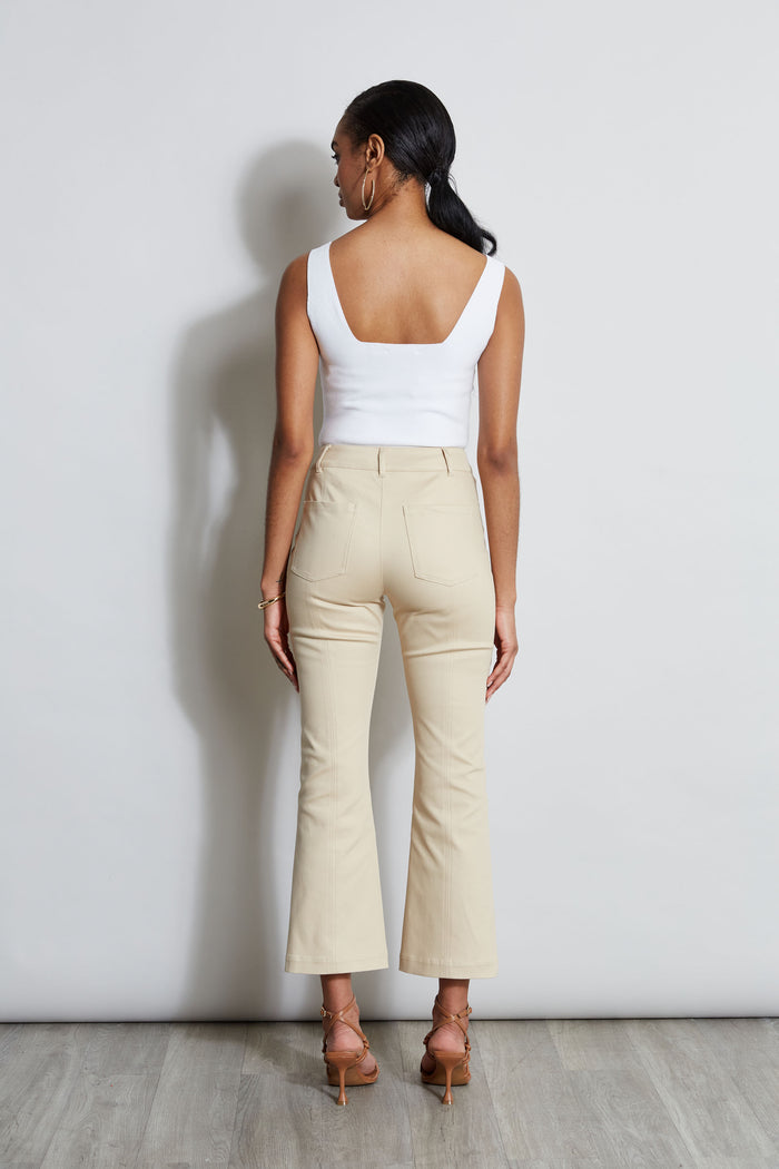 Elie Tahari Square Neck Tank Sky White