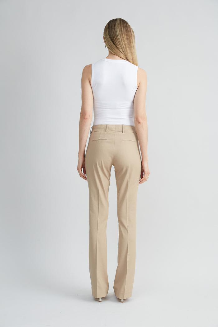 Elie Tahari Stretch Cotton Fit & Flare Pant RATTAN