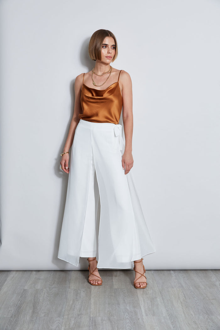 Elie Tahari Stretch Silk Satin Cami COPPER