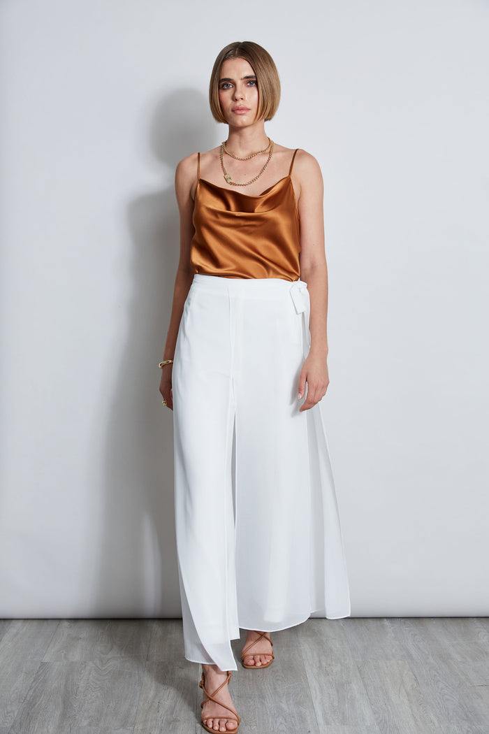 Elie Tahari Stretch Silk Satin Cami COPPER