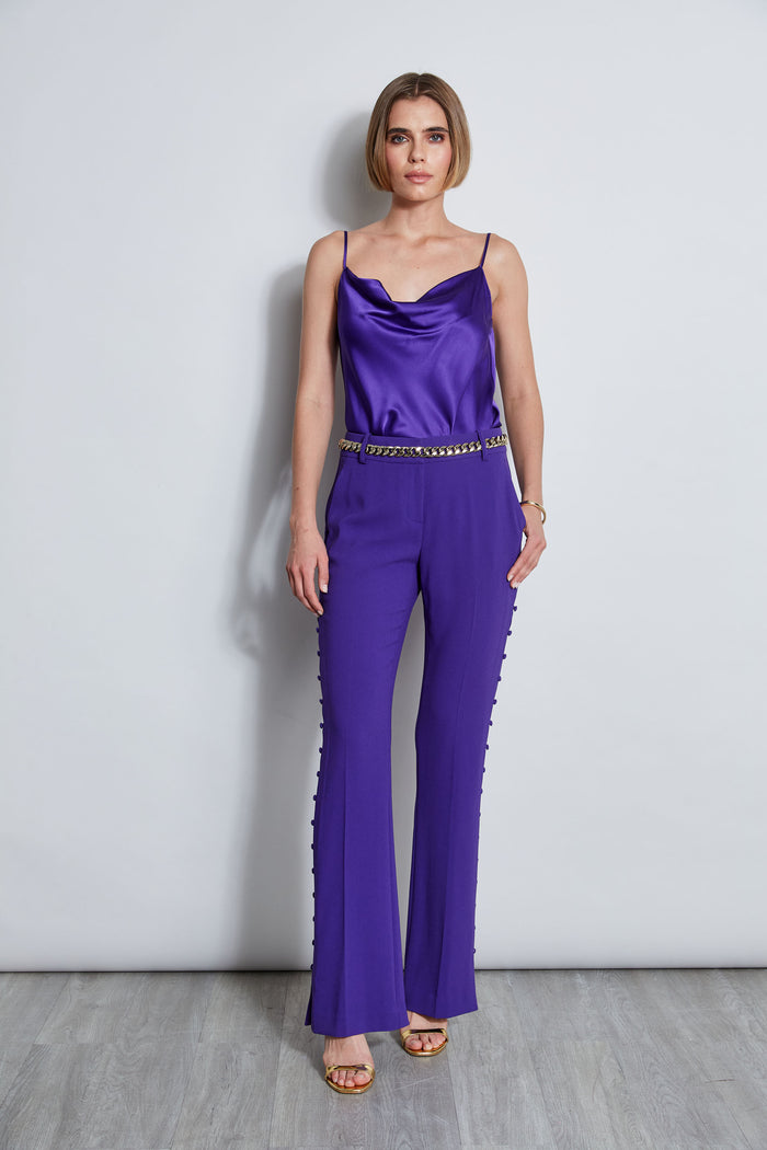 Elie Tahari Stretch Silk Satin Cami GRAPE