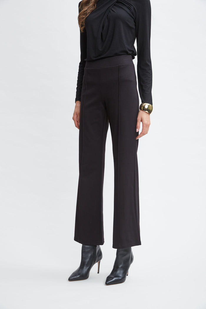 Elie Tahari T-Tahari Flare Knit Pant BLACK