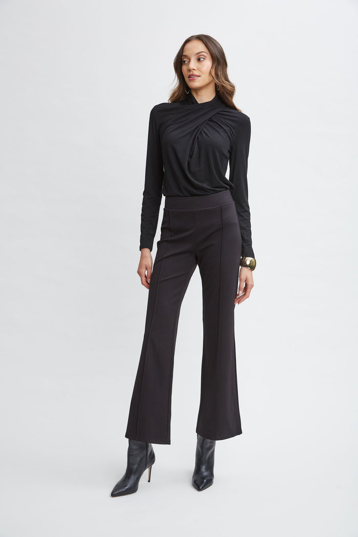 Elie Tahari T-Tahari Flare Knit Pant BLACK