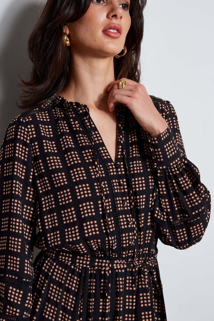 Elie Tahari T-Tahari Icon Dot Midi Dress ICON DOT