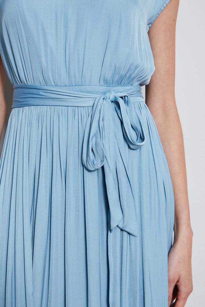 Elie Tahari T-Tahari Pleated Jumpsuit SEA STAR