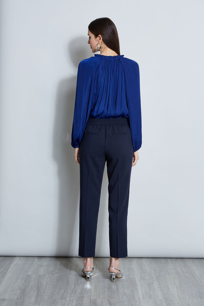 Elie Tahari T-Tahari Slim Pull On Pant NAVY