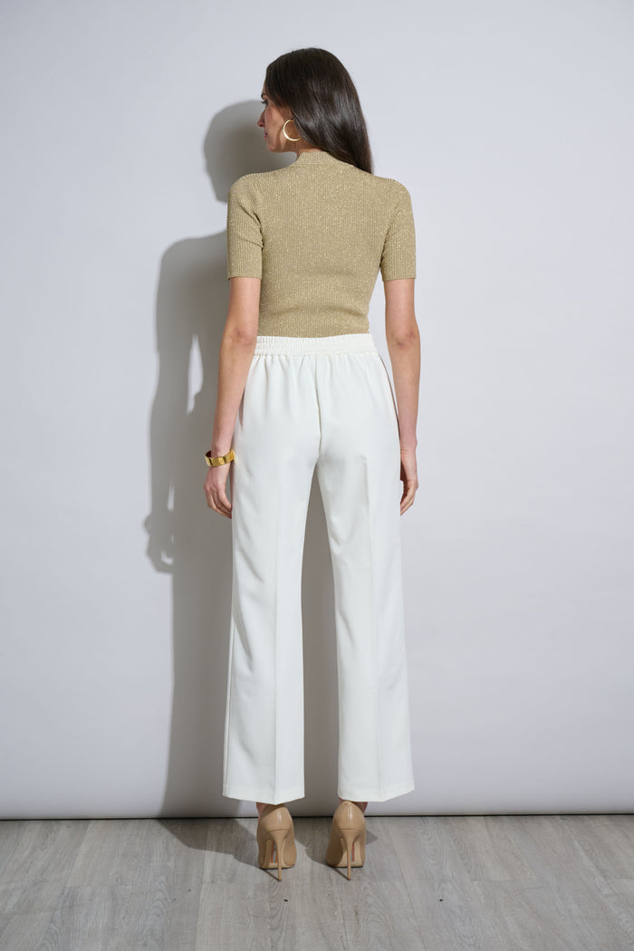 Elie Tahari T-Tahari Wide Leg Pant WHITE STAR