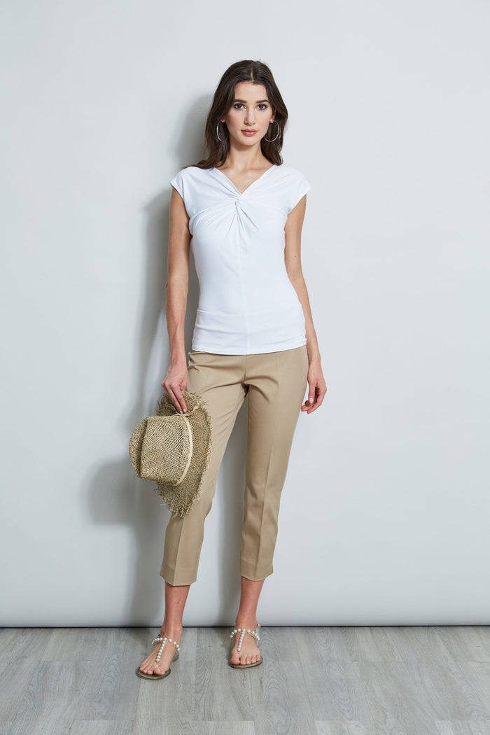 Elie Tahari Twist Knot Knit WHITE