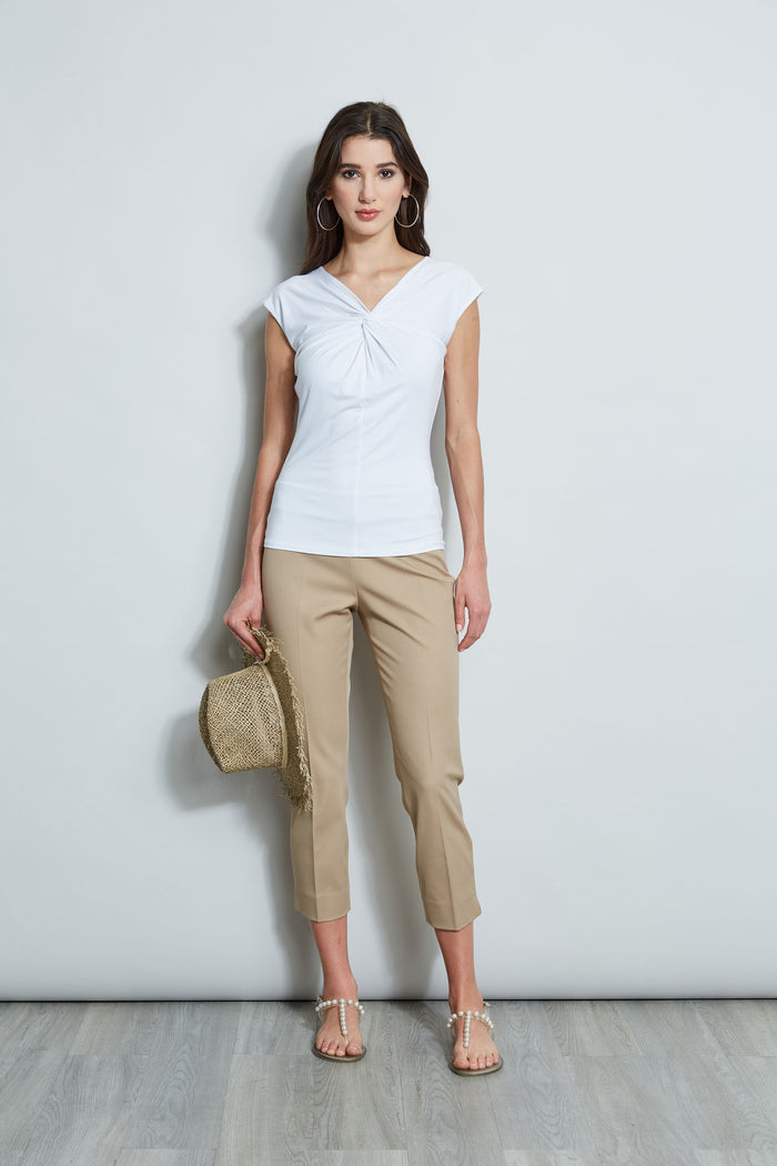 Elie Tahari Twist Knot Knit WHITE