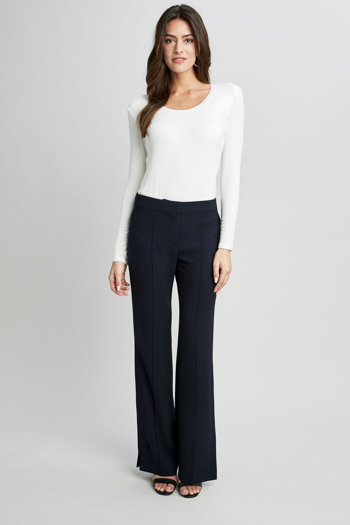 Elie Tahari U-Neck Bodysuit Sky White