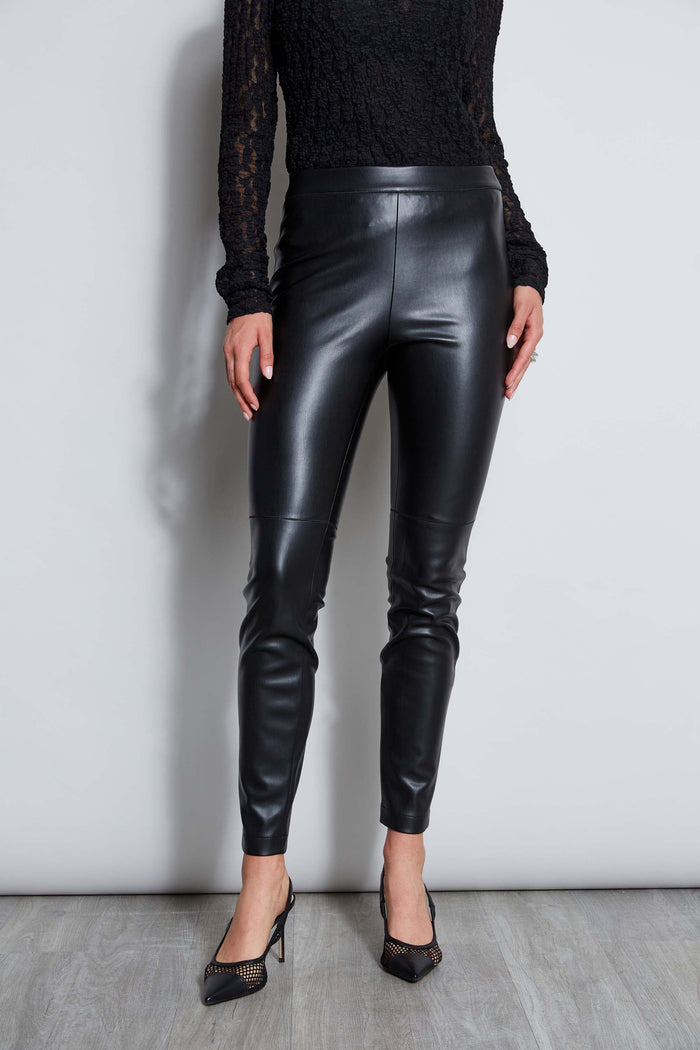Elie Tahari Vegan Leather Legging BLACK