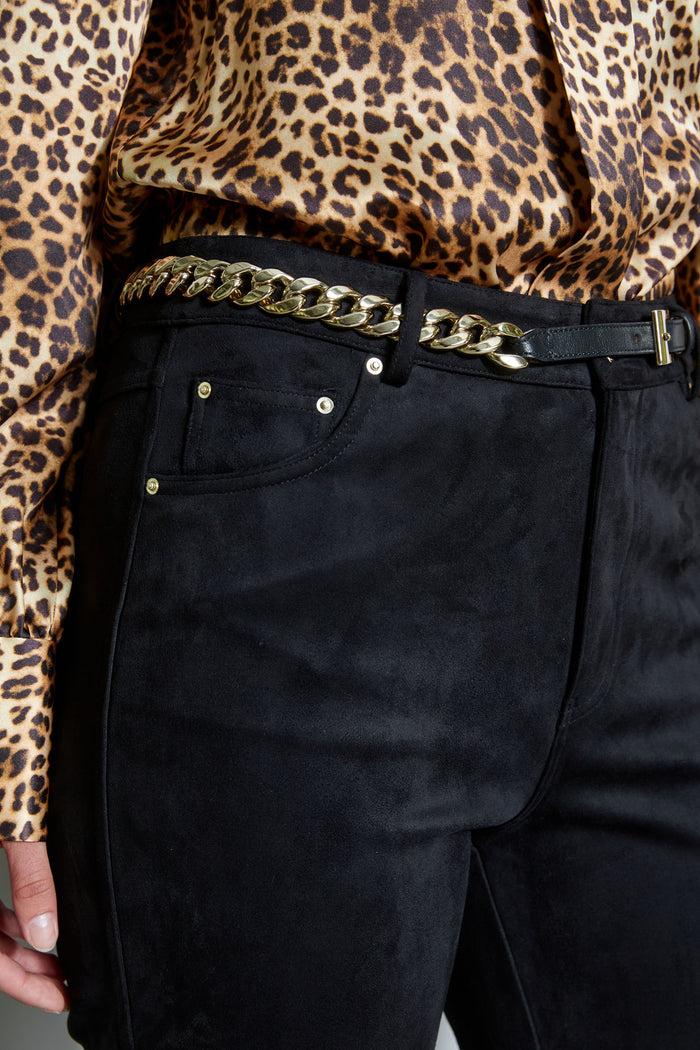 Elie Tahari Vegan Suede Pant NOIR