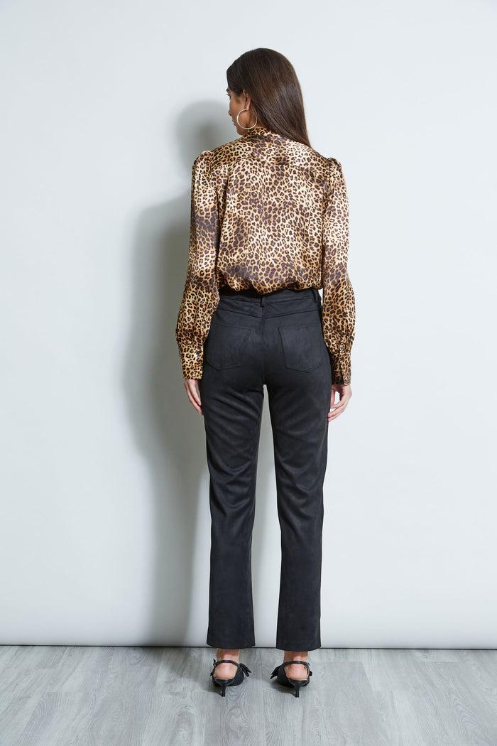 Elie Tahari Vegan Suede Pant NOIR