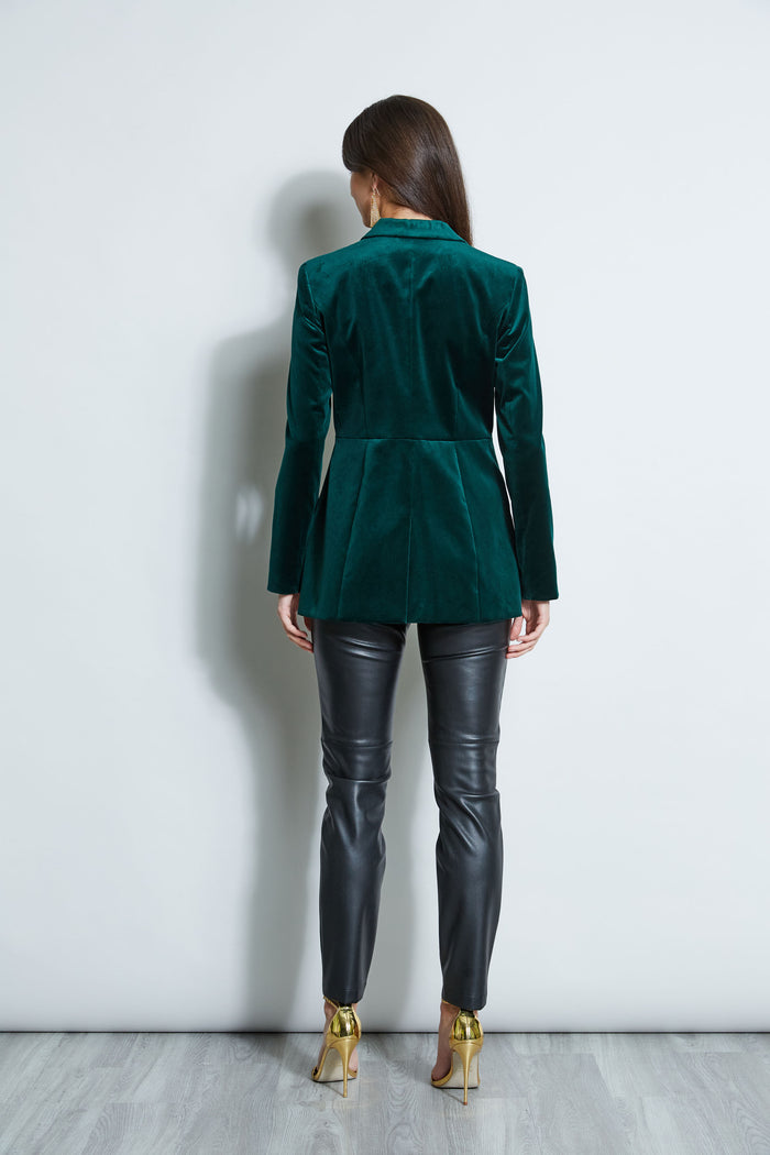 Elie Tahari Velvet Blazer BOTTLE GREEN