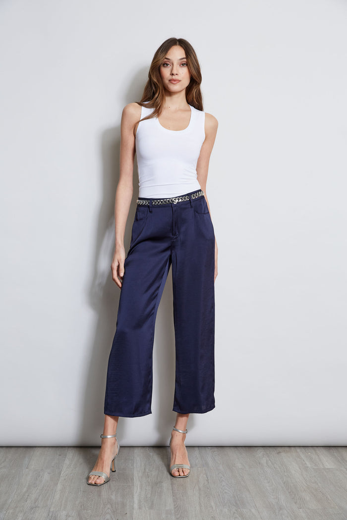 Elie Tahari Washed Satin Fluid Pant STARGAZER