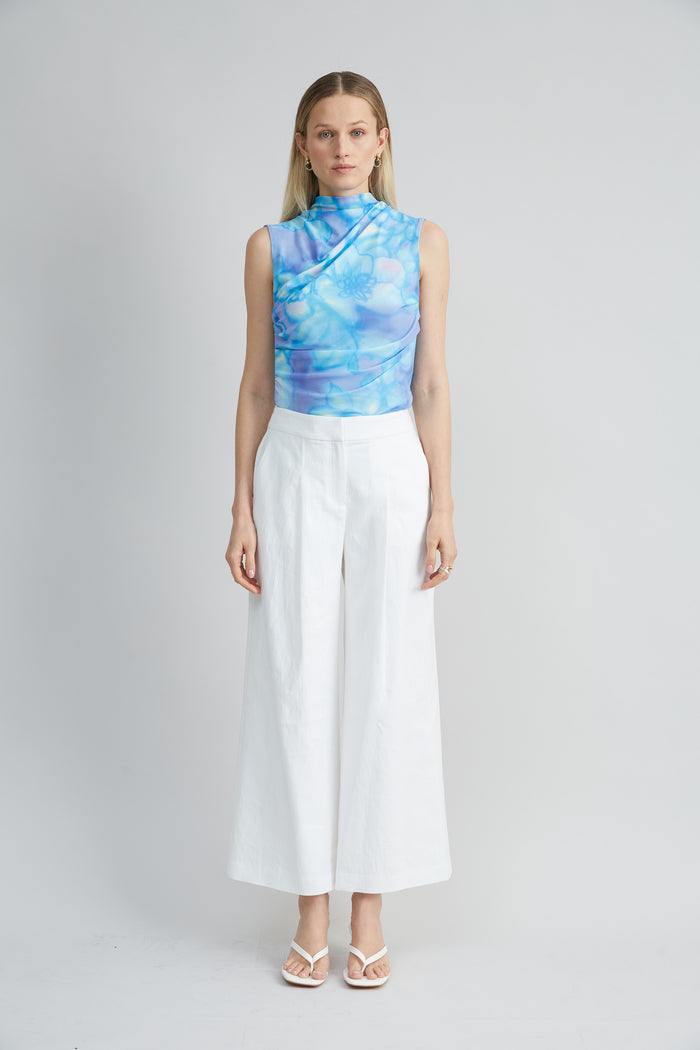 Elie Tahari Watercolor Garden Mesh Knit MULTI