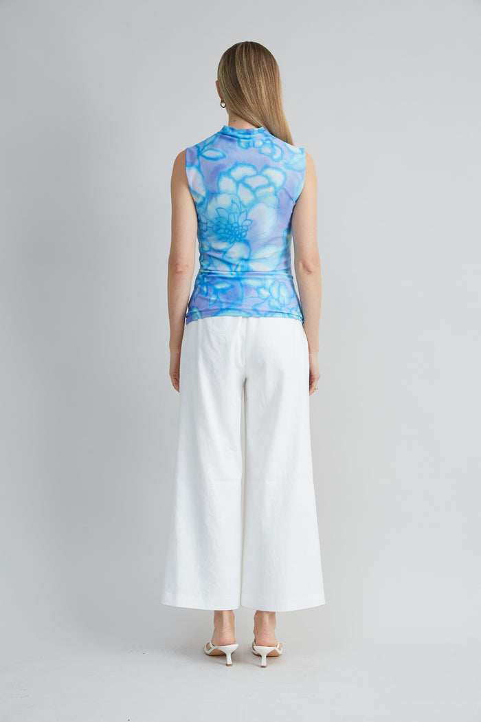 Elie Tahari Watercolor Garden Mesh Knit MULTI