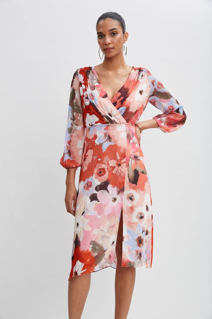 Elie Tahari Wintergarden Floral Dress MULTI