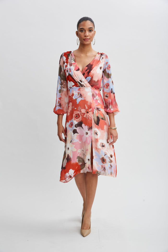 Elie Tahari Wintergarden Floral Dress MULTI