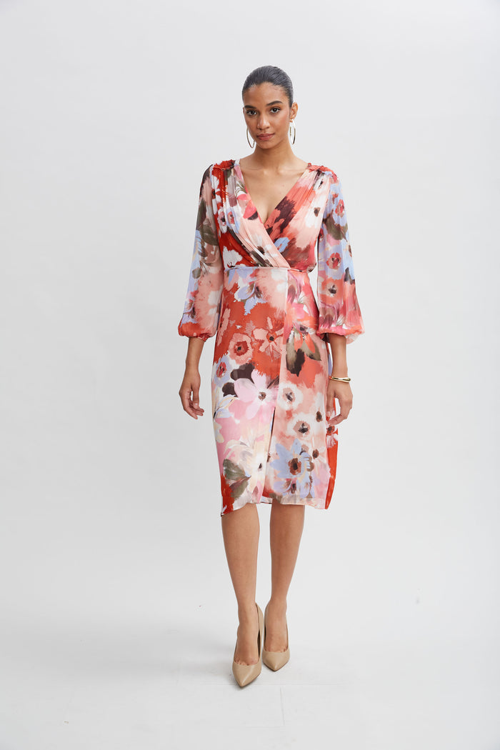 Elie Tahari Wintergarden Floral Dress MULTI