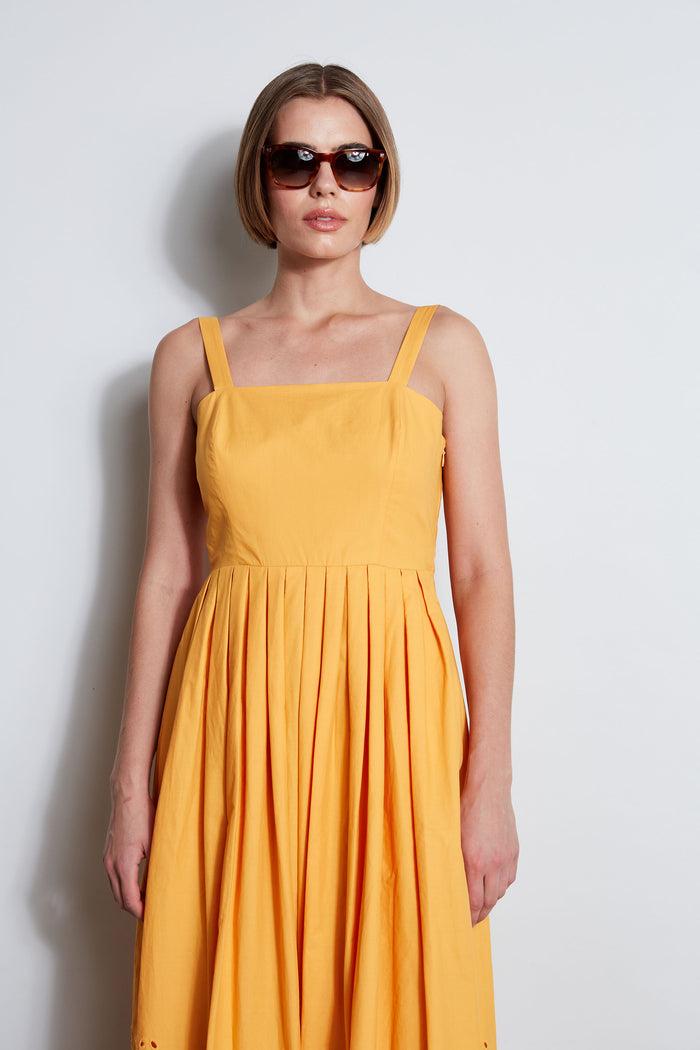 Elie Tahari Embroidered Maxi Dress AFTERNOON ORANGE