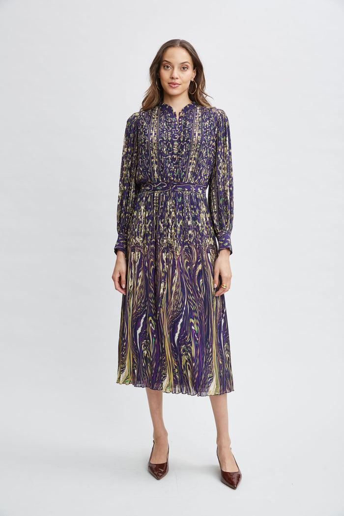 Elie Tahari Paisley Midi Dress STERLING PALACE PRINT