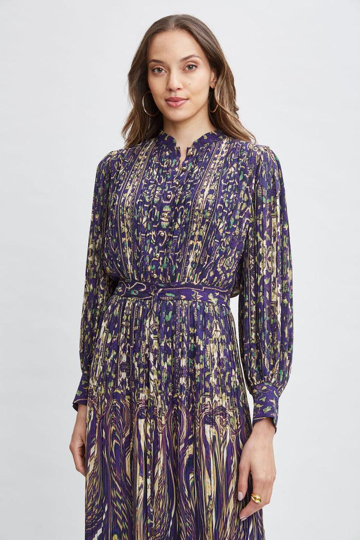 Elie Tahari Paisley Midi Dress STERLING PALACE PRINT