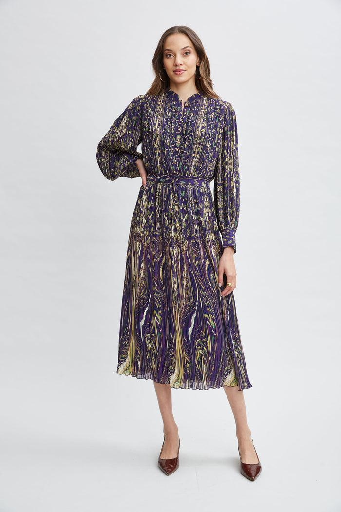 Elie Tahari Paisley Midi Dress STERLING PALACE PRINT