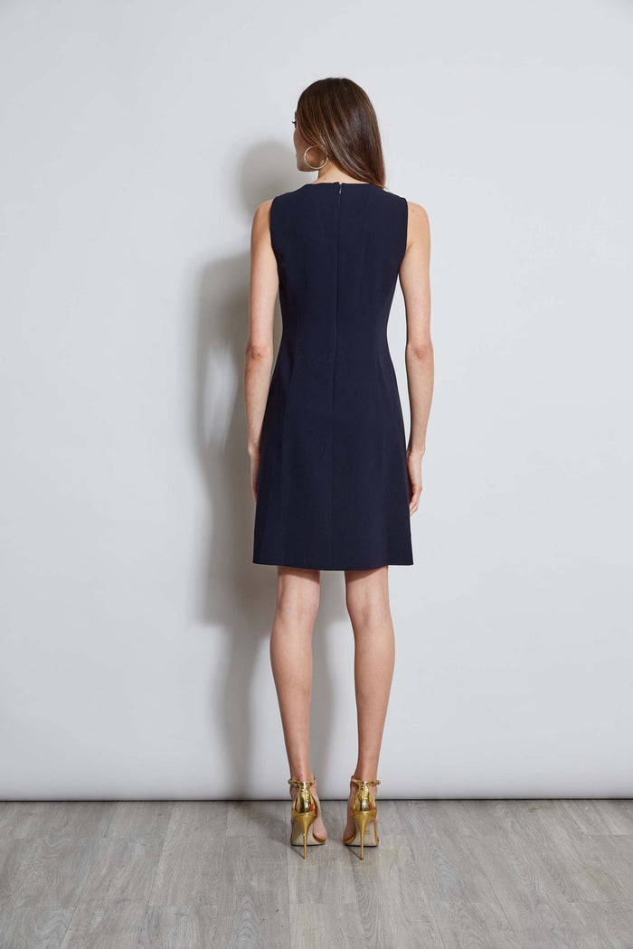 Elie Tahari Sleeveless Keyhole Ring Dress STARGAZER