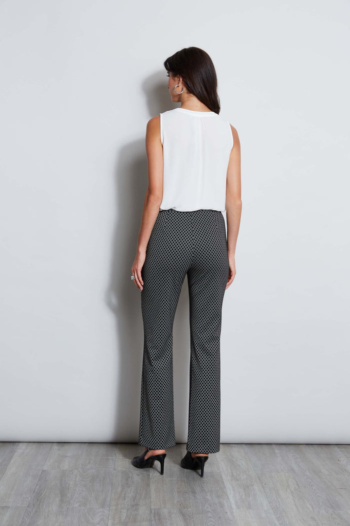 Elie Tahari T-Tahari Deco Diamond Pant BLK/PALE PLATINUM DIAMOND
