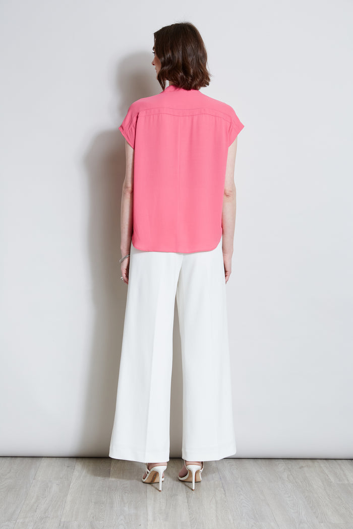 Elie Tahari T-Tahari Dropped Shoulder Shirt BOMBAY PINK