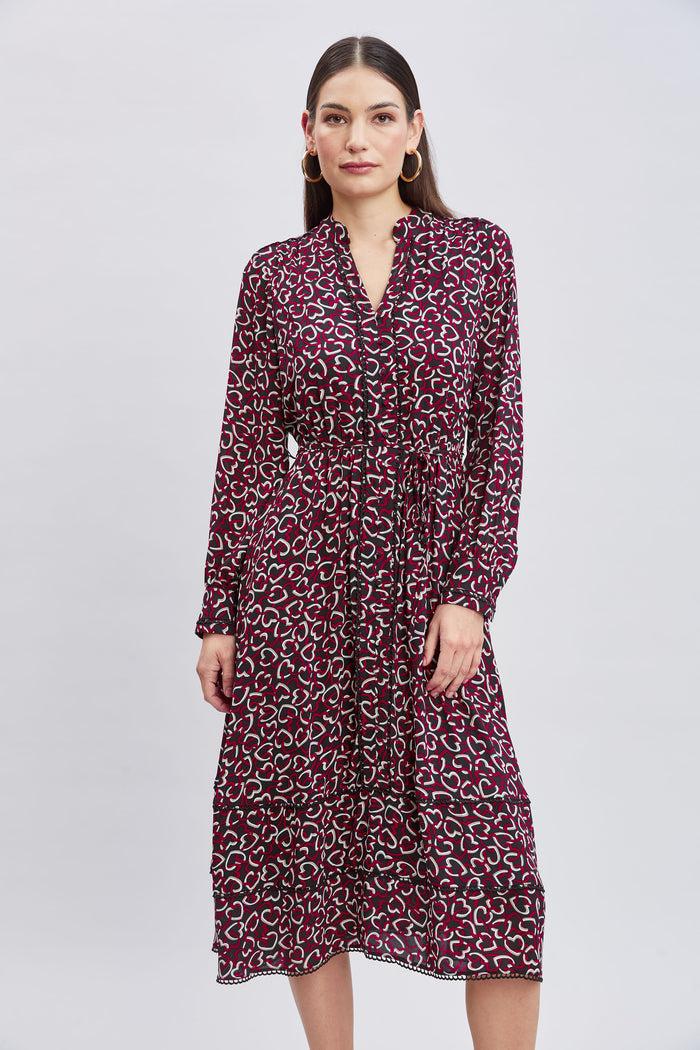 Elie Tahari T-Tahari Heart Link Dress HEART LINK PRINT