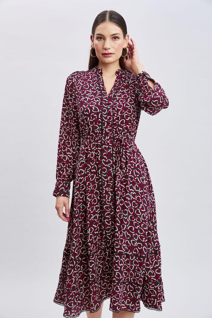 Elie Tahari T-Tahari Heart Link Dress HEART LINK PRINT