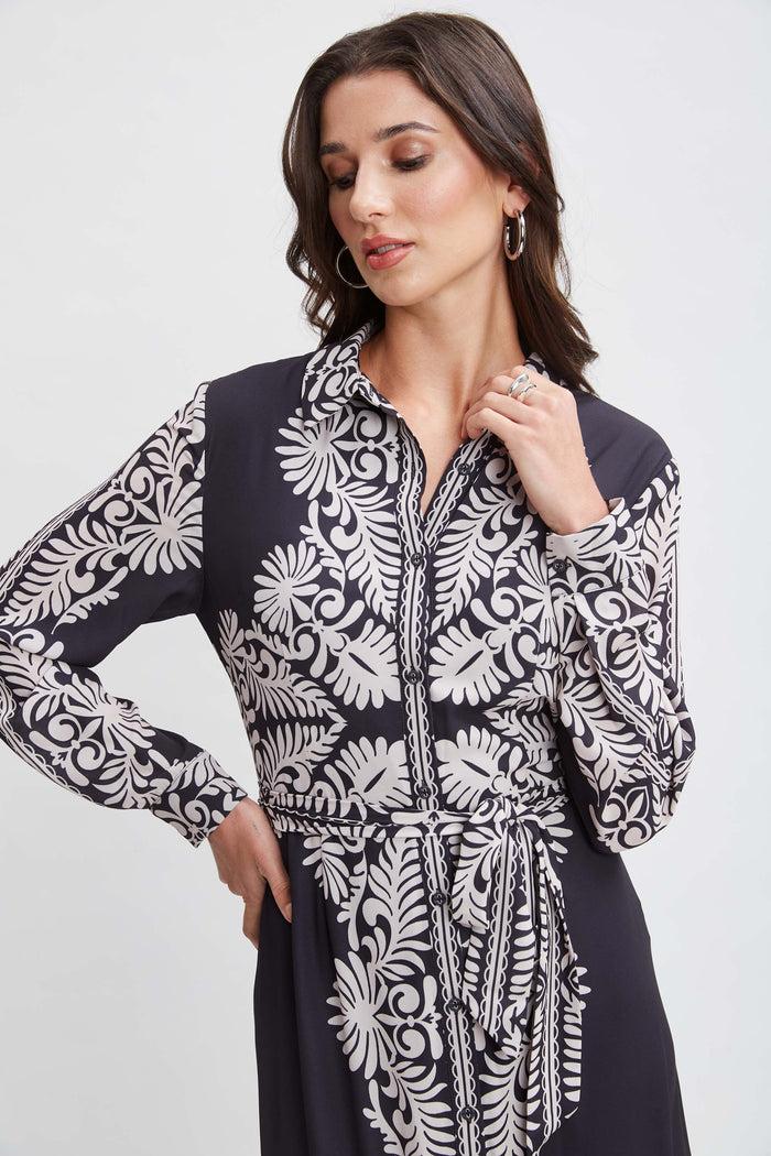 Elie Tahari T-Tahari Paisley Shirt Dress PARISIAN PAISLEY